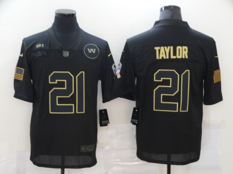 Men's Washington Football Team #21 Sean Taylor Black Salute To Service Limited Stitched Jersey